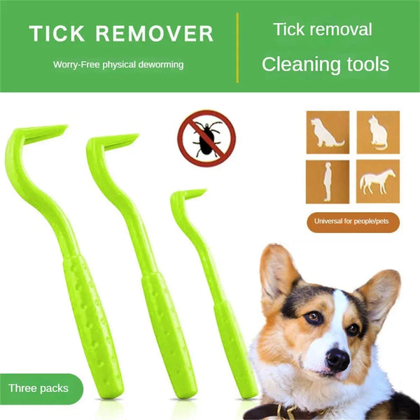 Pet Tick Remover Tweezer Set - Flea & Louse Extraction Tool