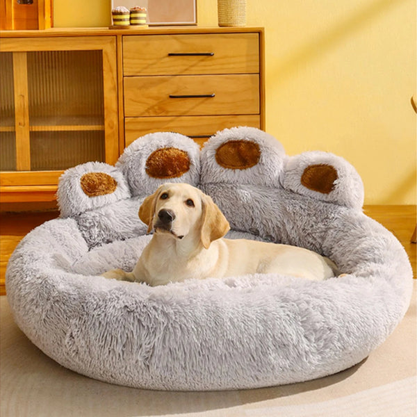 Plush Dog Sofa Bed - Cozy Washable Basket Bed