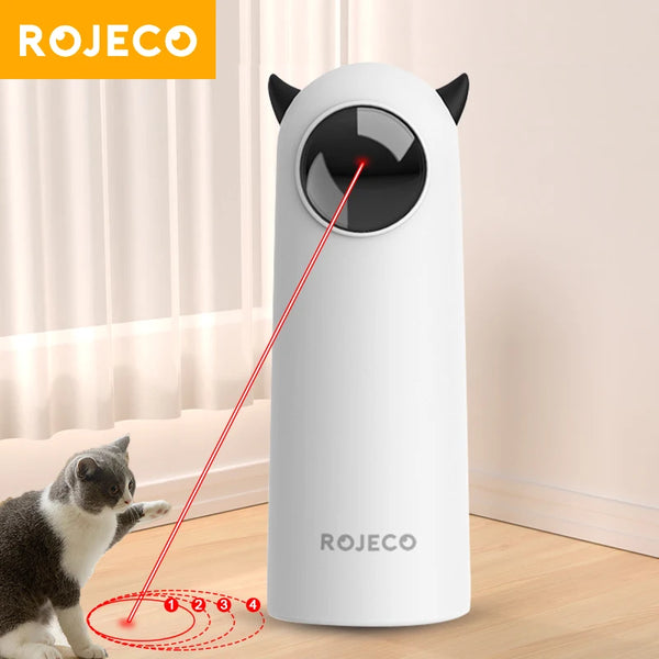 ROJECO Automatic LED Laser Cat Toy - Interactive Teasing Play Device