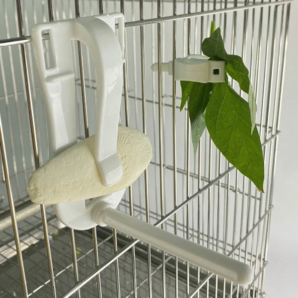 Bird Fruit & Cuttlebone Holder Clip - Cage Feeding Clamp