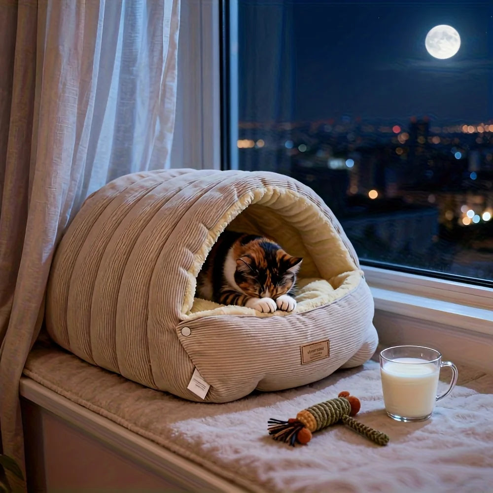 Warm Cat Cave House - Thick Plush Sleeping Nest