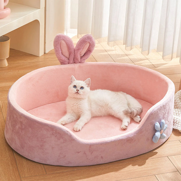 Detachable Washable Pet Bed - Soft Four-Season Sleeping Mat