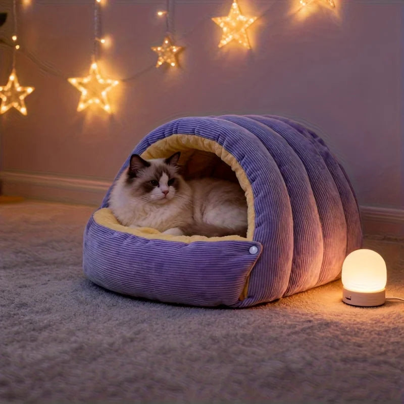 Warm Cat Cave House - Thick Plush Sleeping Nest