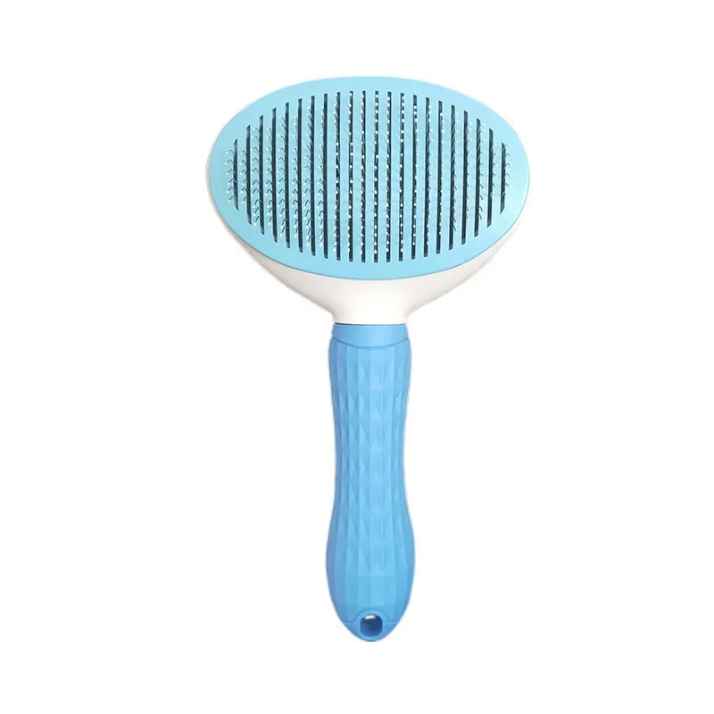 Self-Cleaning Slicker Brush for Cats & Dogs - Easy Hair Removal