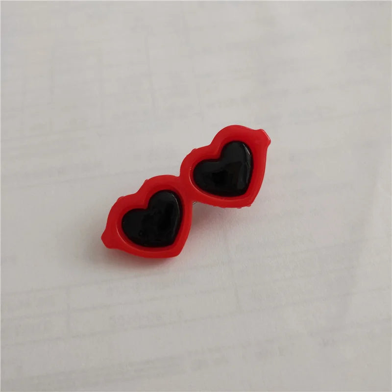 Heart Sunglasses Pet Hair Clip - Cute Bow Accent for Small Pets