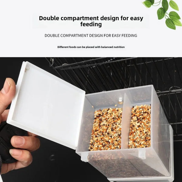 Anti-Splash Automatic Bird Feeder Box - Clean Dispenser for Parakeets