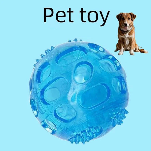 Squeaky Bouncing Puzzle Ball Dog Toy - Teeth Cleaning Chew Ball