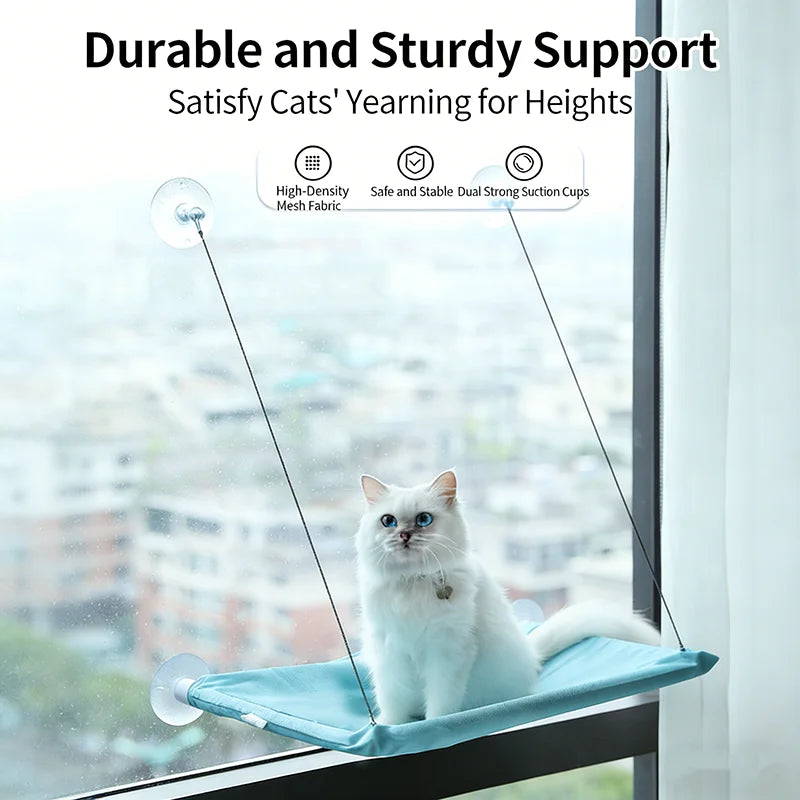 Window Cat Hammock Bed - Suction Cup Sleeping Shelf