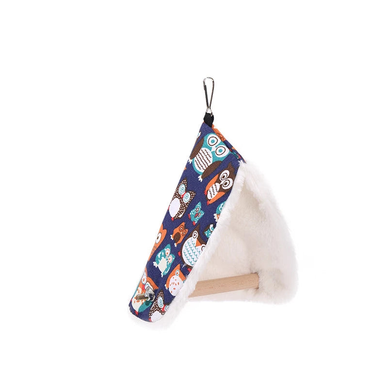 Soft Plush Bird Hammock Nest - Cozy Hanging Cave for Parrots