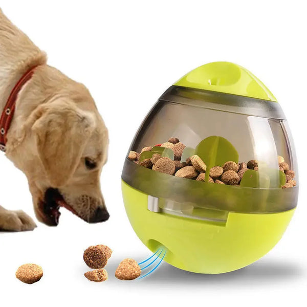 Interactive Slow Feeder Treat Ball - IQ Food Dispenser Dog Toy