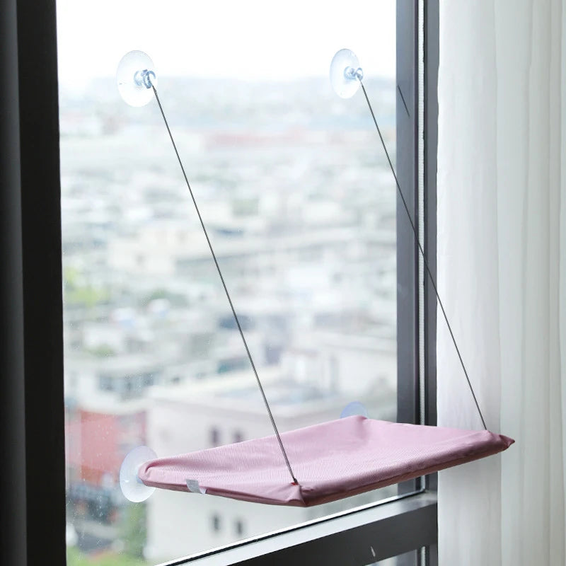 Window Cat Hammock Bed - Suction Cup Sleeping Shelf