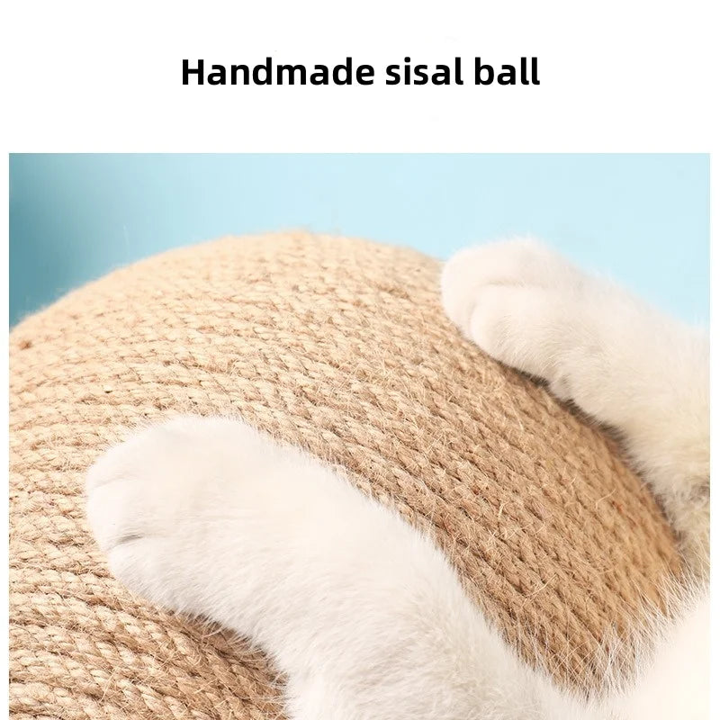 Sisal Scratching Ball Toy for Cats - Claw Grinding Play Station