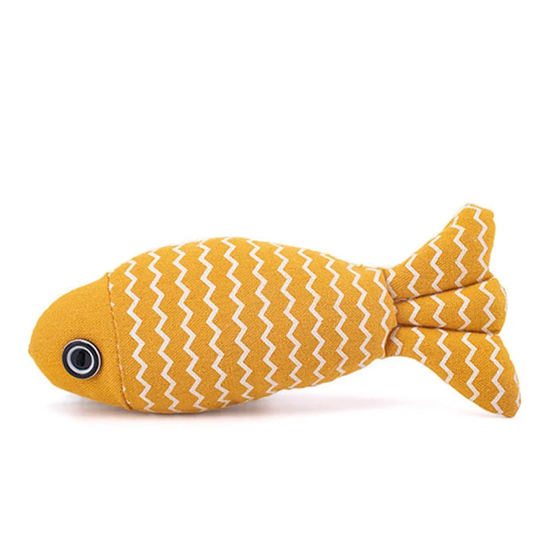 Plush Fish Kicker Cat Toy - Interactive Chew & Exercise Pillow