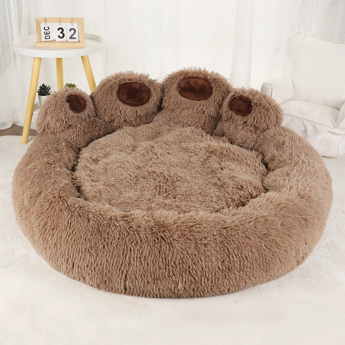 Plush Dog Sofa Bed - Cozy Washable Basket Bed