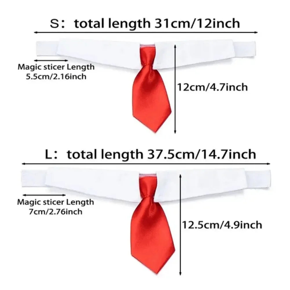 Adjustable Pet Bow Tie Collar - Formal Necktie for Small Dogs & Cats