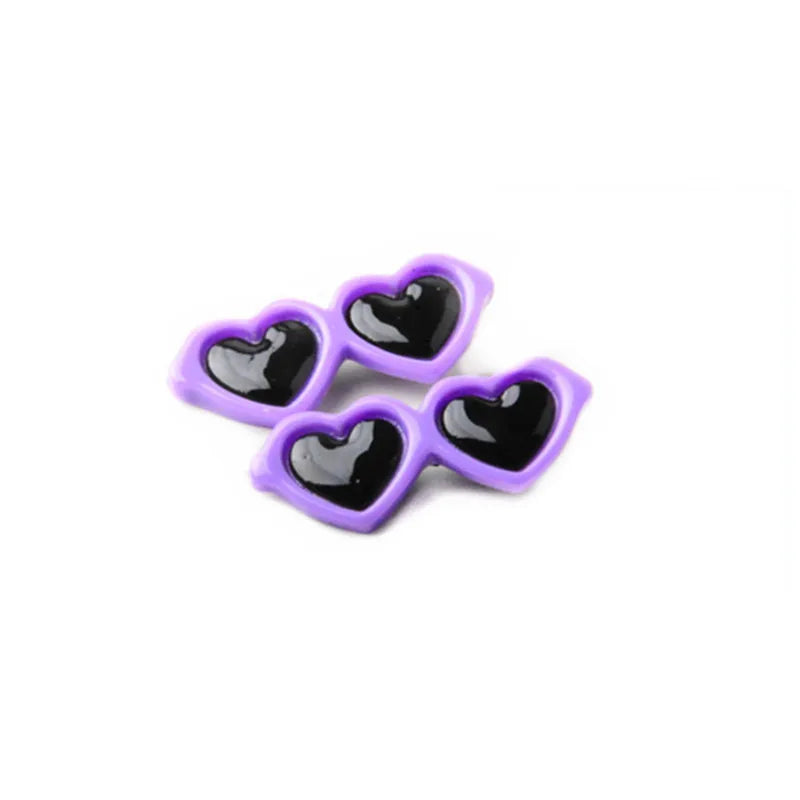 Heart Sunglasses Pet Hair Clip - Cute Bow Accent for Small Pets