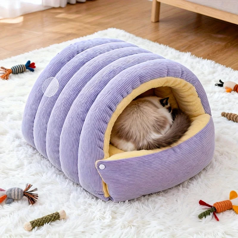 Warm Cat Cave House - Thick Plush Sleeping Nest