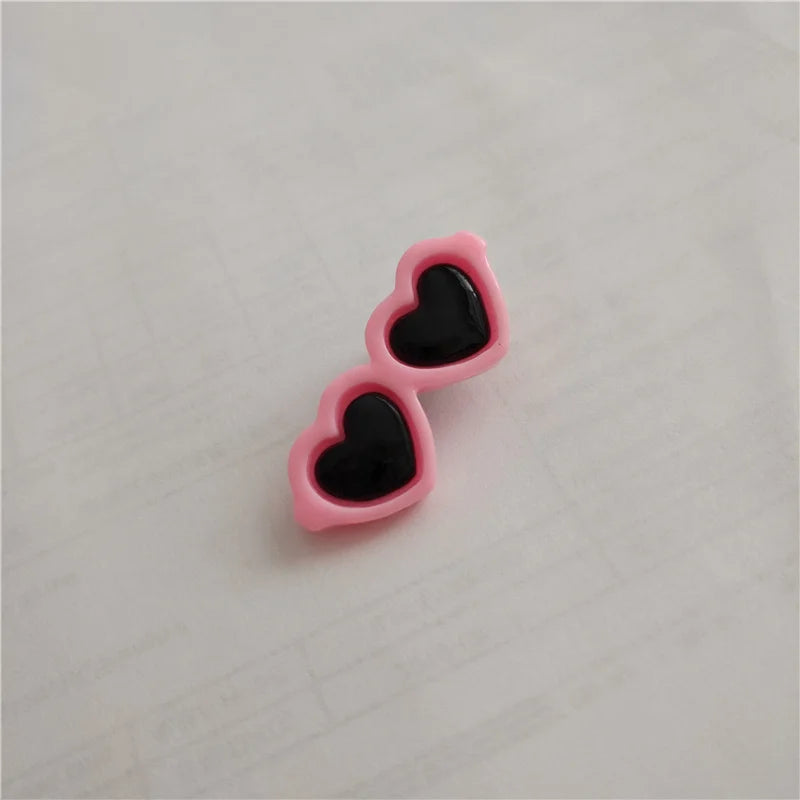 Heart Sunglasses Pet Hair Clip - Cute Bow Accent for Small Pets