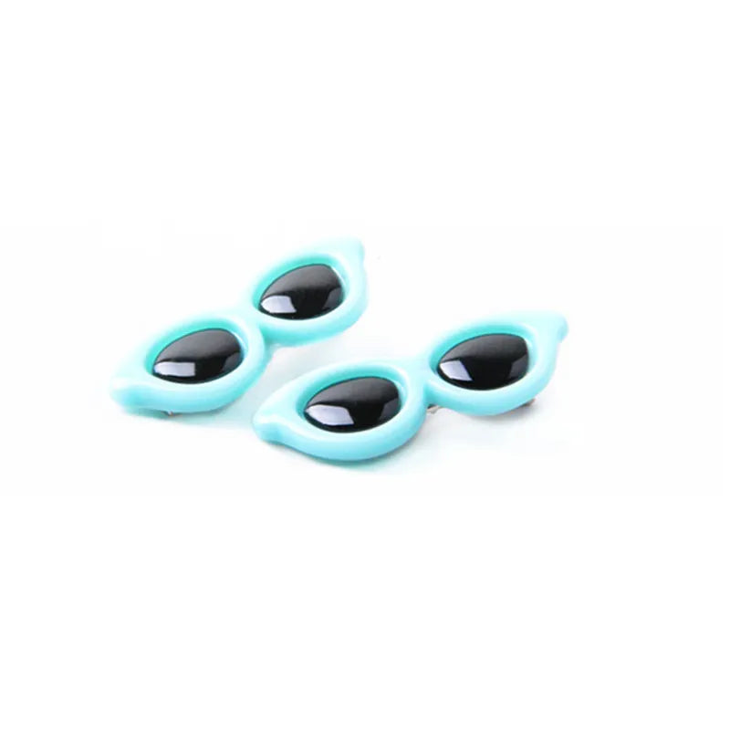 Heart Sunglasses Pet Hair Clip - Cute Bow Accent for Small Pets