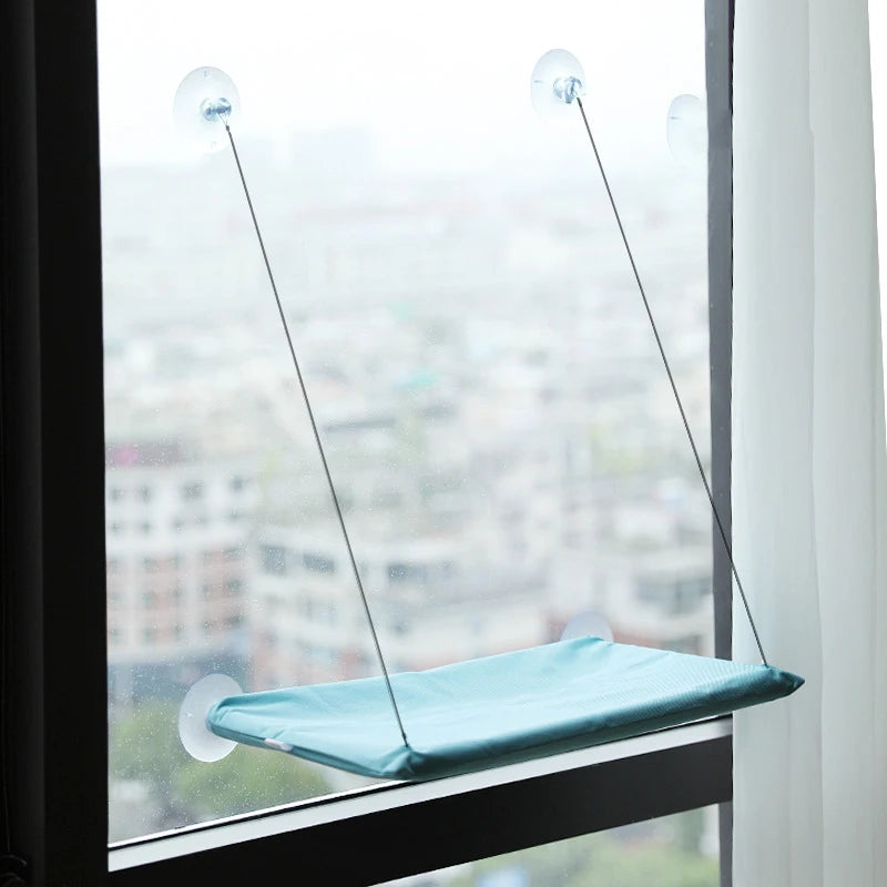 Window Cat Hammock Bed - Suction Cup Sleeping Shelf