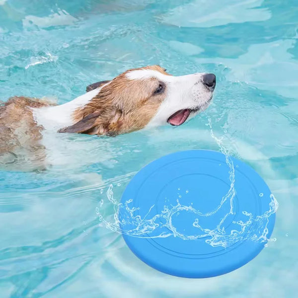 Soft Rubber Dog Frisbee - Tear-Resistant Flying Disc Toy