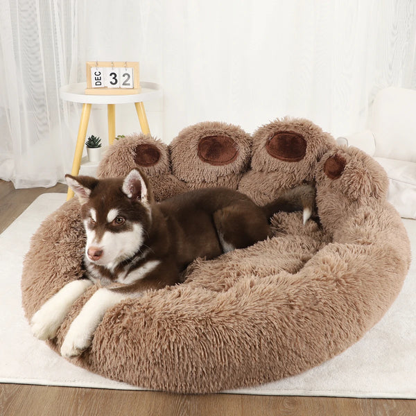 Plush Dog Sofa Bed - Cozy Washable Basket Bed