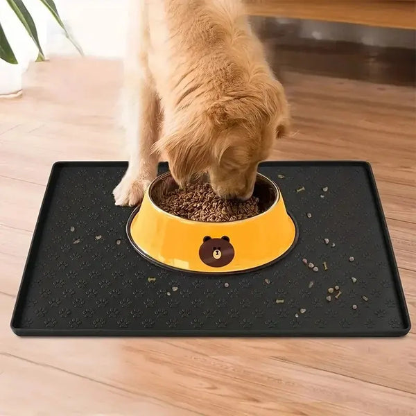 Foldable Silicone Non-Slip Pet Feeding Placemat for Cats & Dogs