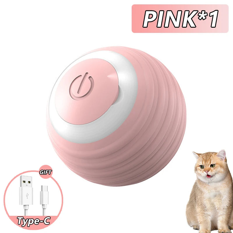 Smart Automatic Rolling Cat Ball - Rechargeable Interactive Toy