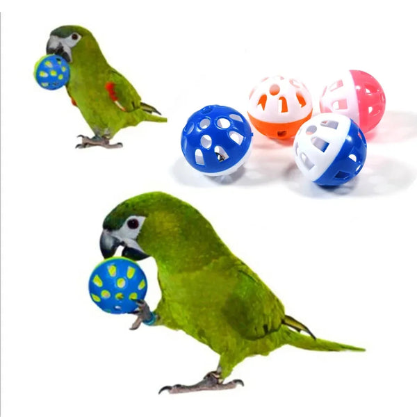 10-Piece Bell Ball Bird Toy Set - Colorful Cage Play Pack