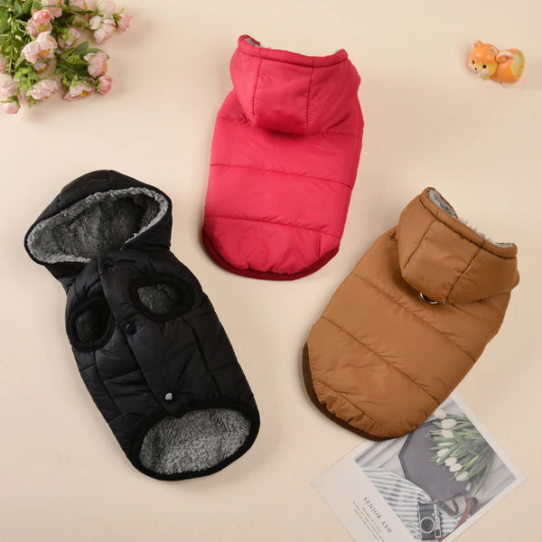 Cozy Fleece Pet Hoodie Coat - Windproof Winter Jacket