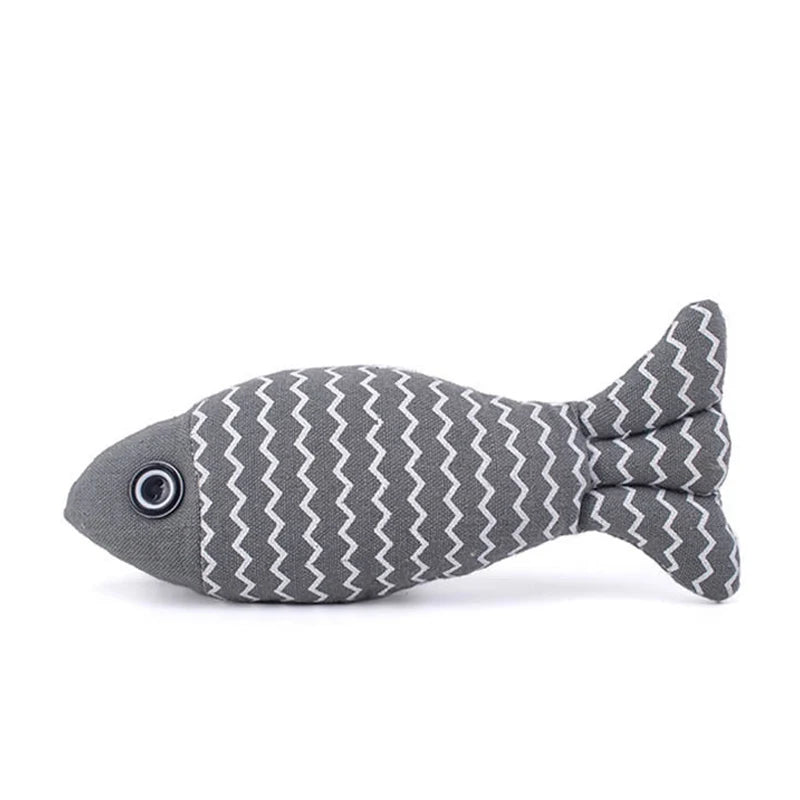 Plush Fish Kicker Cat Toy - Interactive Chew & Exercise Pillow