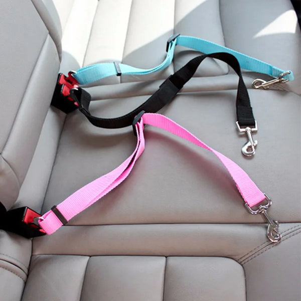 Adjustable Pet Car Seat Belt - Safety Clip Lead for Dogs & Cats