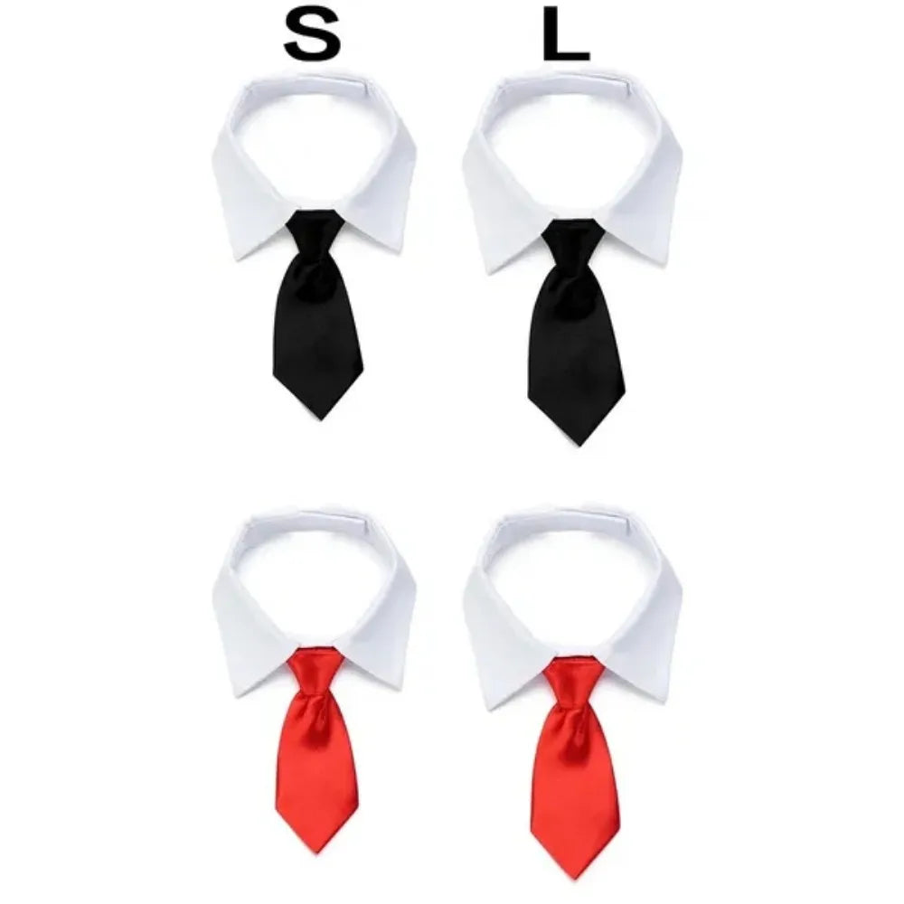 Adjustable Pet Bow Tie Collar - Formal Necktie for Small Dogs & Cats