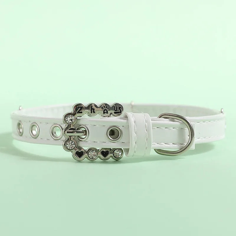 Pearl Rhinestone Pet Necklace Collar for Cats & Small Dogs