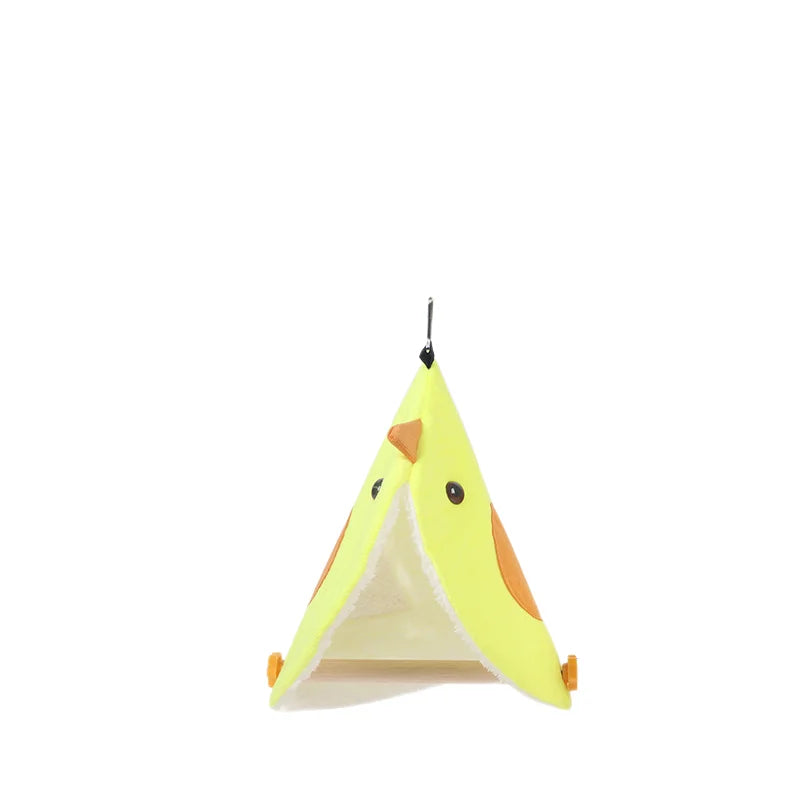 Soft Plush Bird Hammock Nest - Cozy Hanging Cave for Parrots