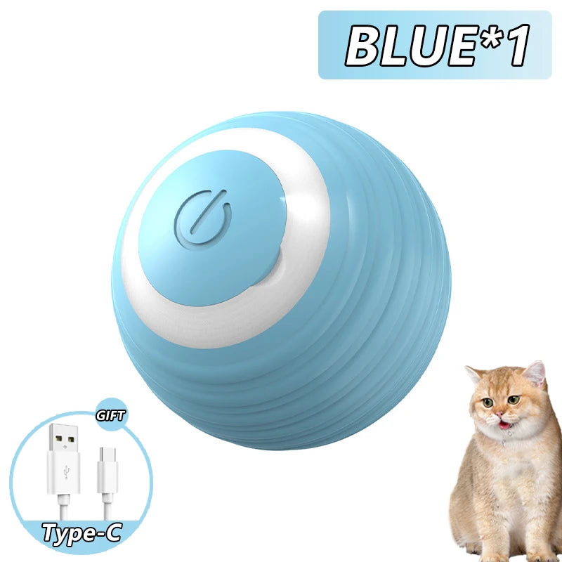 Smart Automatic Rolling Cat Ball - Rechargeable Interactive Toy